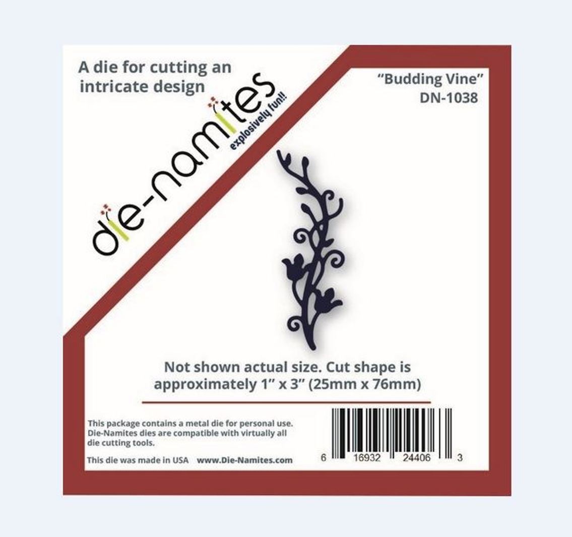 NEW - Die-Namites Die Intricate Design ~  Budding Vine  DN-1038
