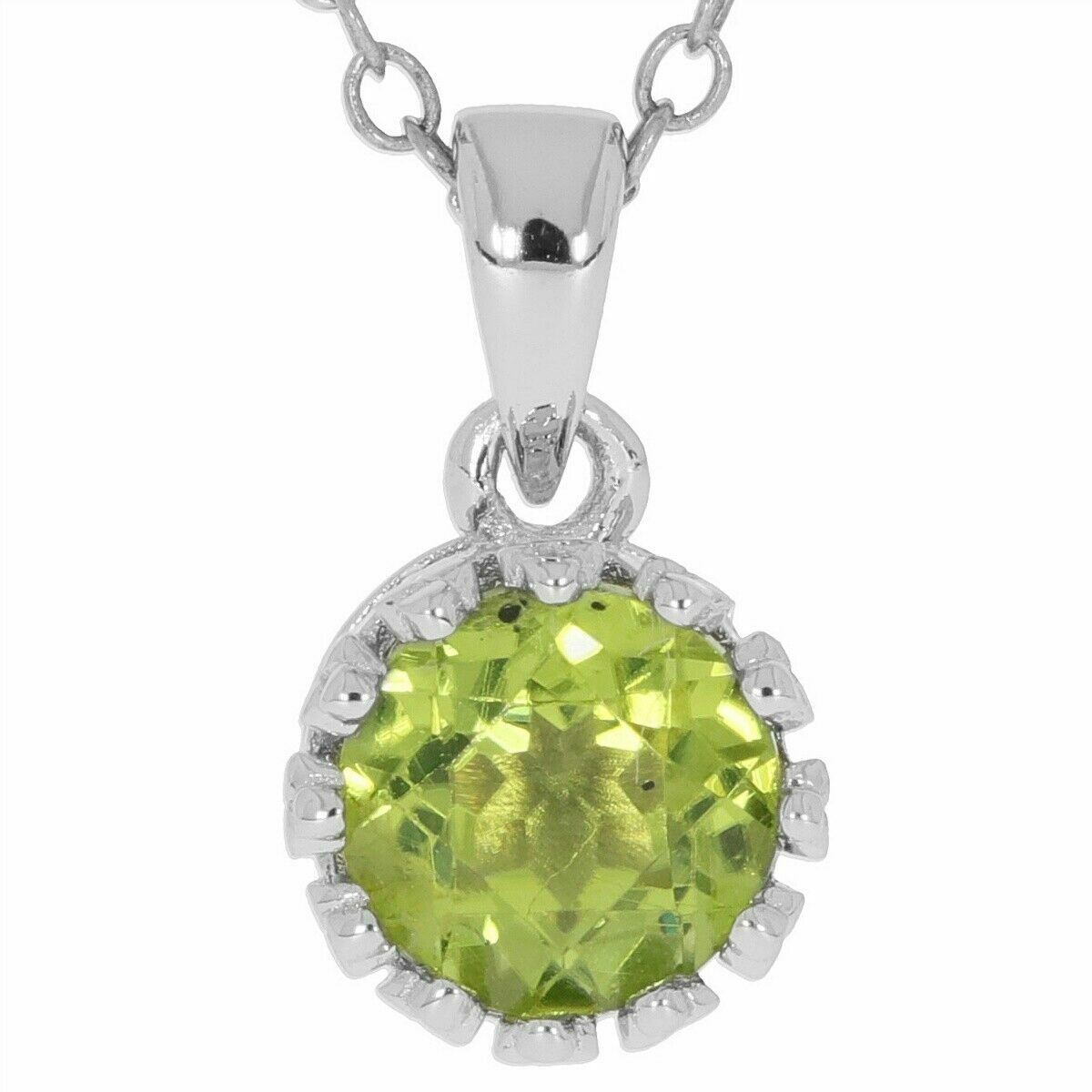 Sterling Silver Semi Mount Pendant Setting Round RD 6x6mm Topaz