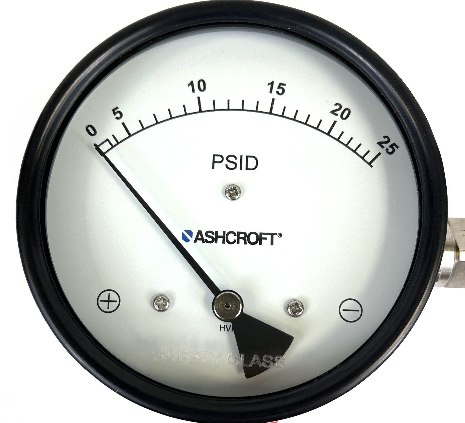 ASHCROFT, MODEL 1131, 3000PSI DIFFERENTIAL PRESSURE GAUGE SST SAFETY GLASS NOS S