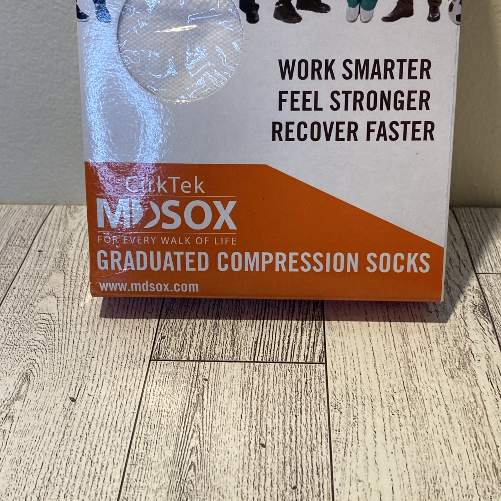 CirkTek MDSOX 20-30 mmHG Graduated Compression Socks Large White