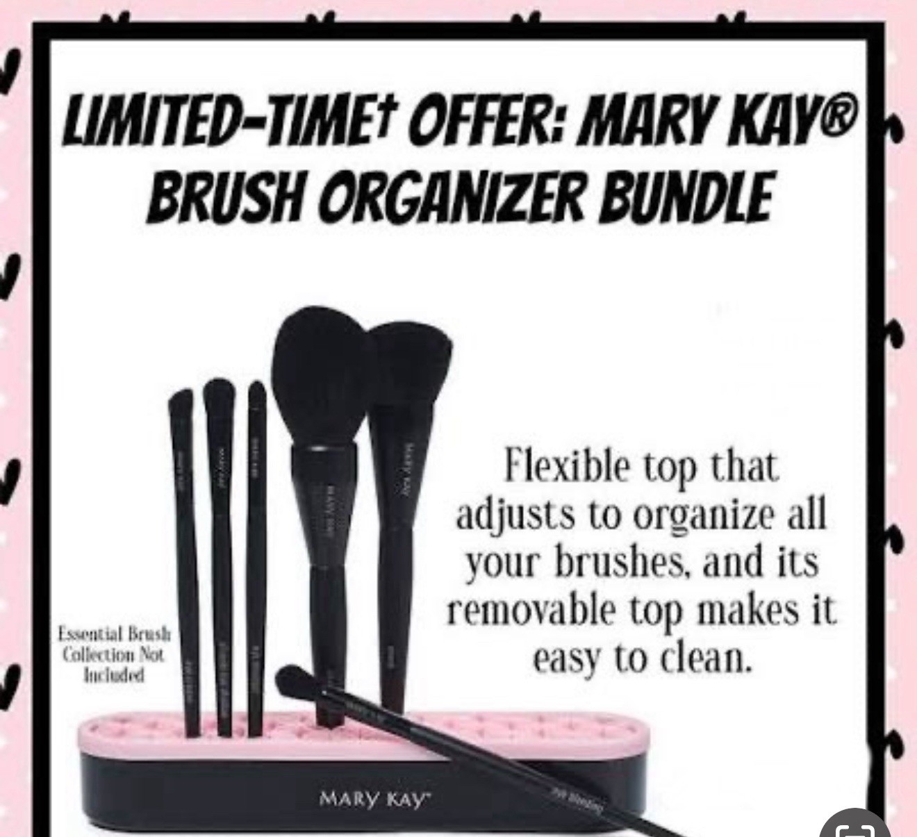 Mary Kay Limited Edition Makeup Cosmetic Brush Holder Organizer/BRUSHES NOT