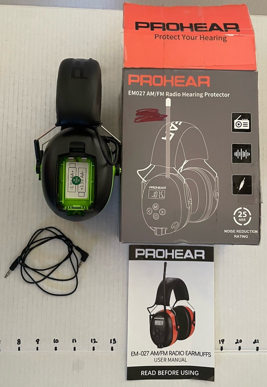 AM FM Radio Hearing Protector Missing Battery Cover