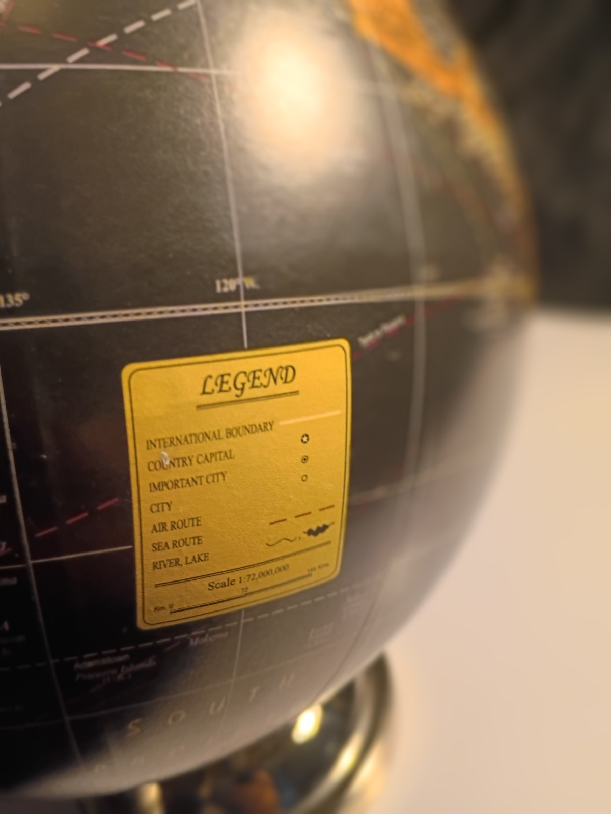: Elements Decorative Tabletop Globe - 8x11 Inch - Office & Library Decor
