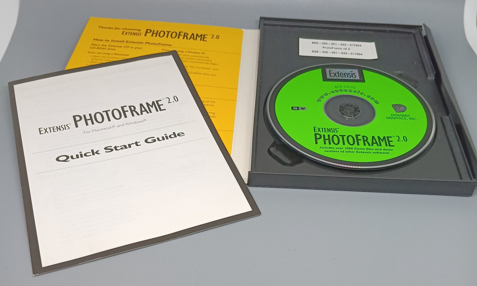 Extensis PhotoFrame 2.0 PC MAC CD Graphics for Photoshop Border and Edge