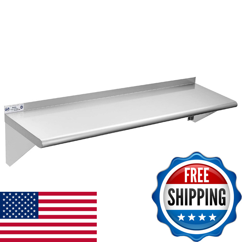 Hally Sinks & Tables H Hally Stainless Steel Shelf 12 X 48 Inches 280 Lb Nsf