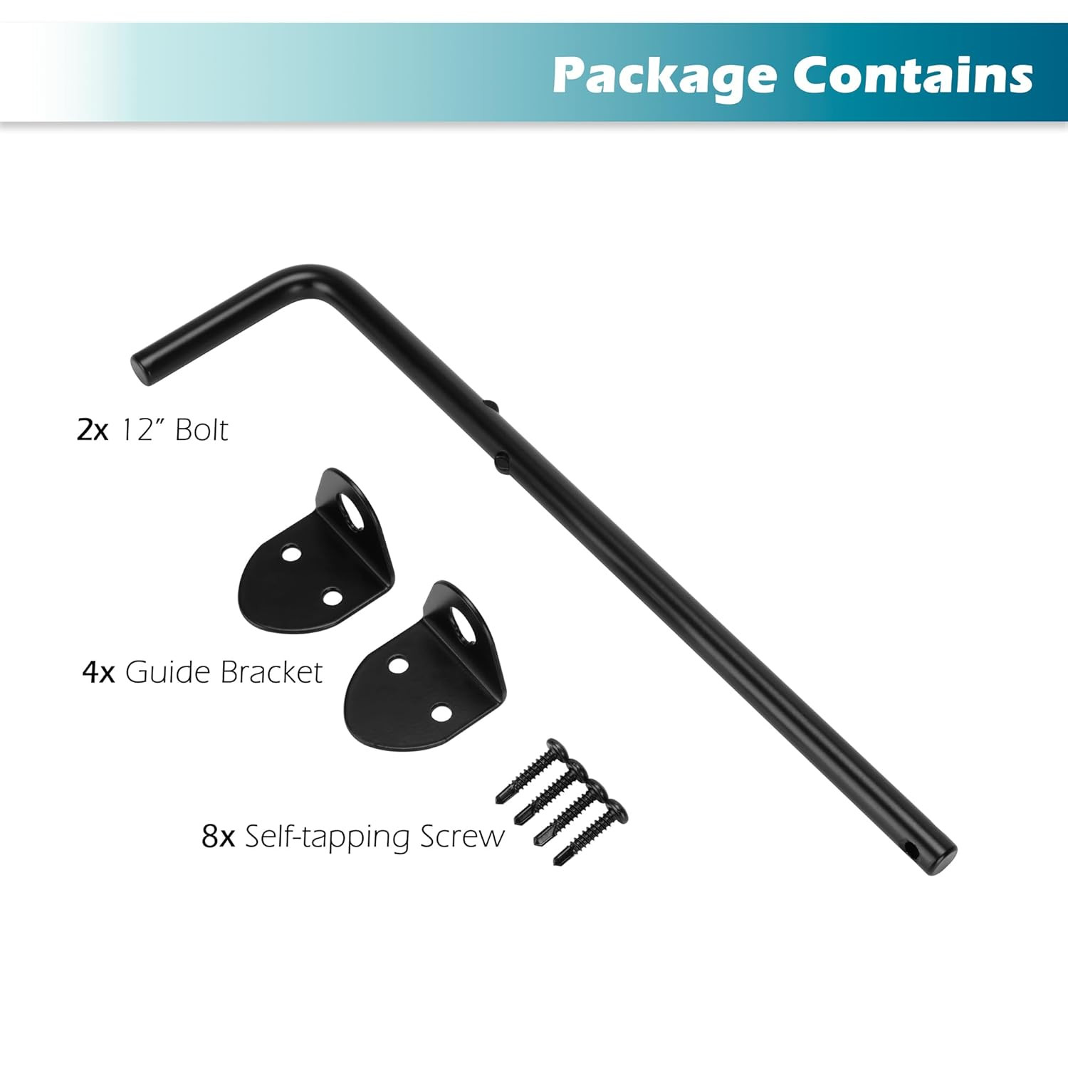12" Cane Bolt Heavy Duty Drop Rod Gate Stopper Hardware, Gate Ground Latch for W