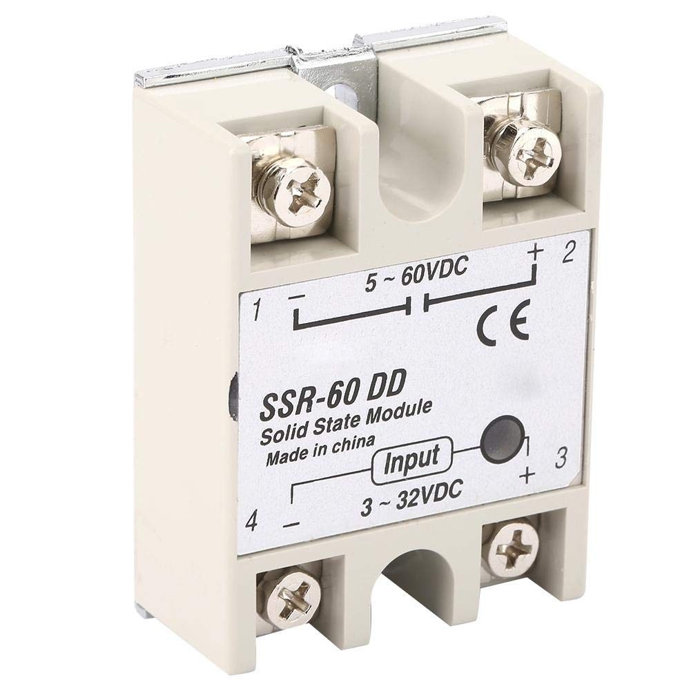 Solid State Relay, DcDc Solid State Relay SSR60Dd 60A 3-32V DC to 5-110V DC SSR