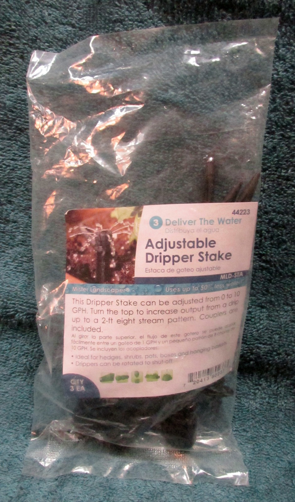 NEW Pack of 3 Mister Landscaper ADJUSTABLE DRIPPER STAKES 44223 MLD-STA