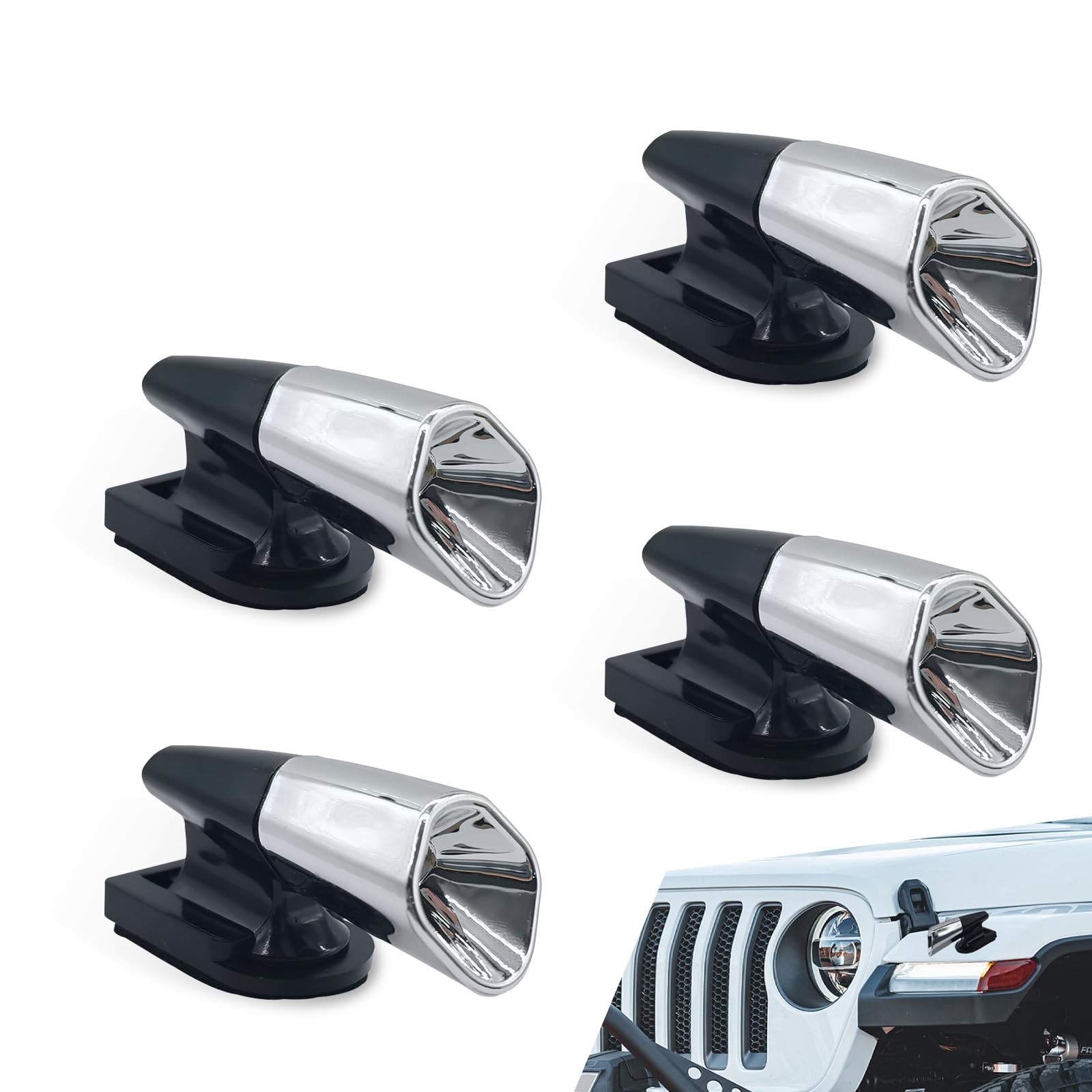 dawfall 4 PCS Automotive Wind Powered Deer Warning Devices, 4 PCS, Silver