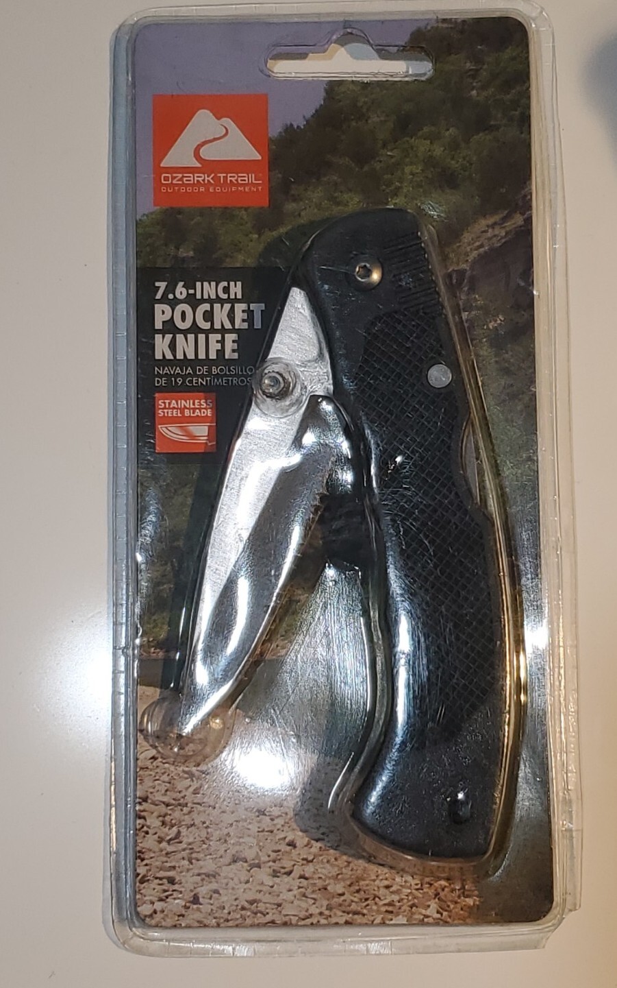 OZARK TRAIL POCKET UTILITY KNIFE W/ STAINLESS STEEL SERRATED BLADE & CLIP EDC