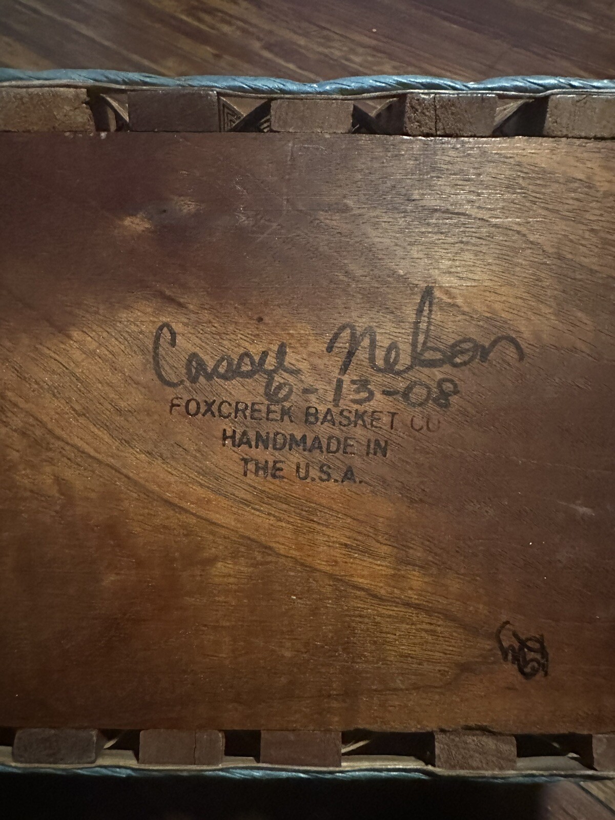 Foxcreek Basket Signed And Dated By Artist