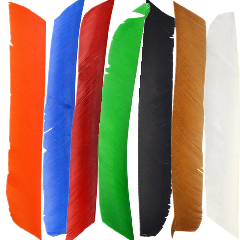 50X Archery Full Length Turkey Feather Vanes Left Wings Arrow Bow Fletches DIY
