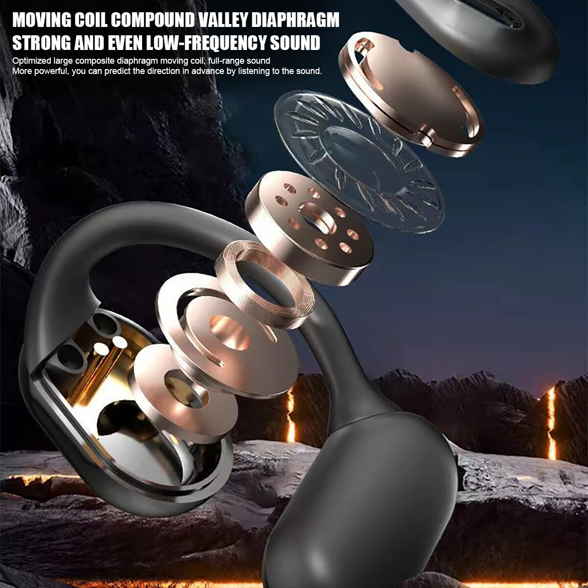 Wireless True Bone Conduction Headphones Wireless Headset Earbuds Bluetooth V5.3