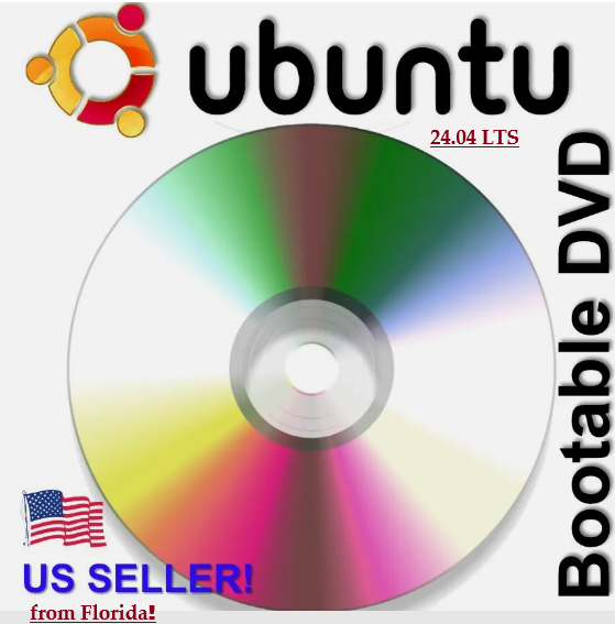 Ubuntu 24.10 Latest Release Live/Installation DVD - 64-Bit Linux OS - SALE
