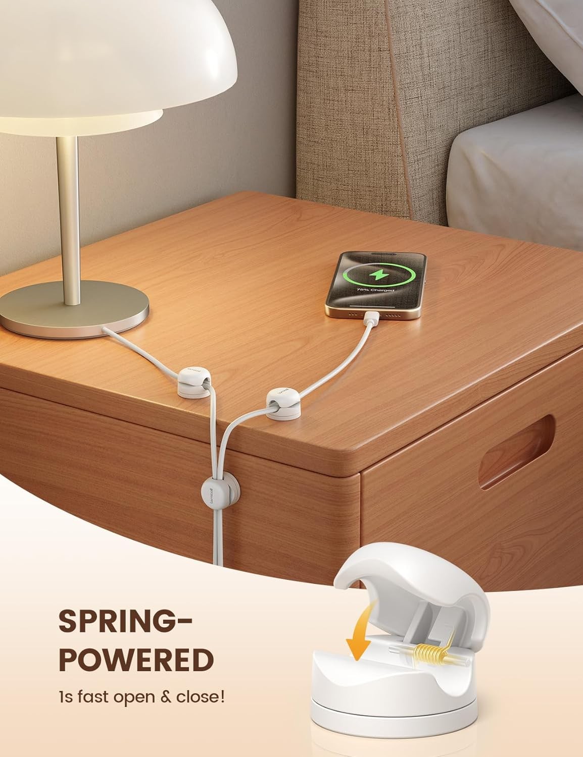 6 Pack Rotatable Cord Organizer Clips | Desk Office Cable Management Holder