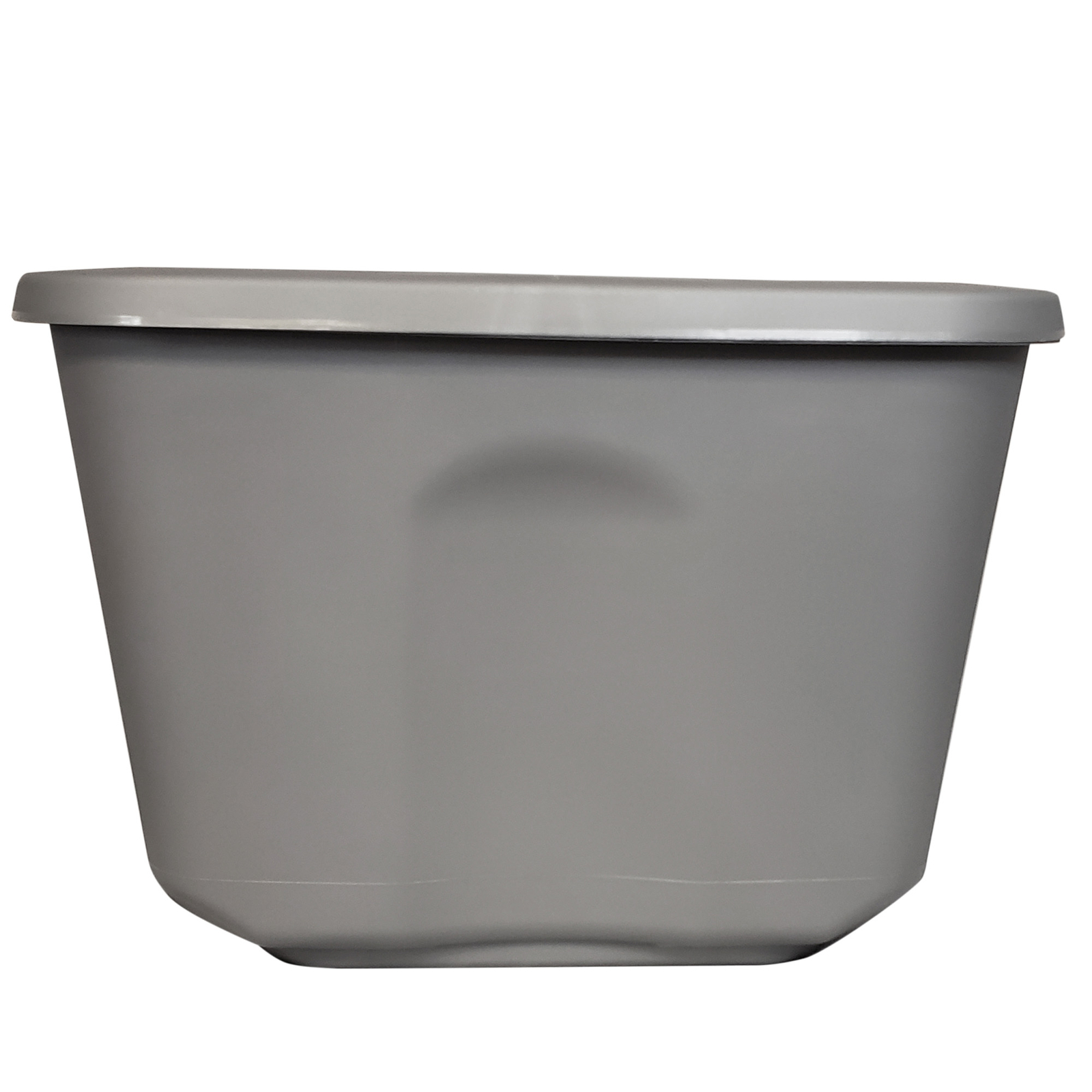 Homz 10 Gallon Heavy Duty Plastic Storage Container, Titanium Silver (4 Pack)