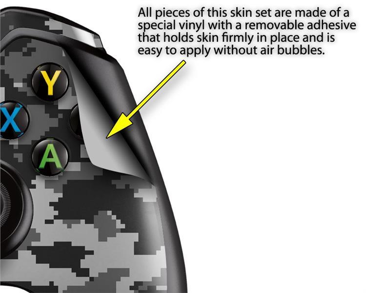 WraptorCamo Digital Camo Gray Skin for XBOX One Controller