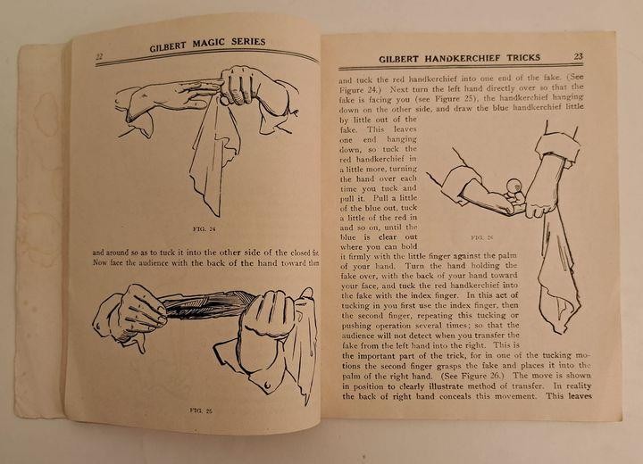 1920 A. C. Gilbert Handkerchief Tricks For Boys Magic Book