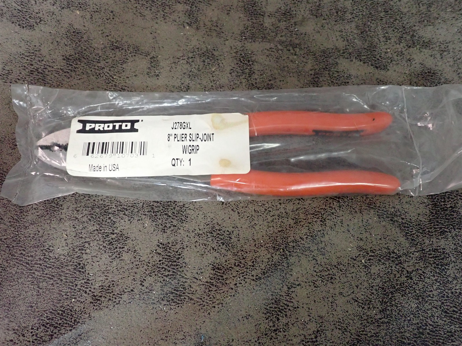 NEW Proto J278GXL 8" Slip Joint Pliers With Grip (BN390)