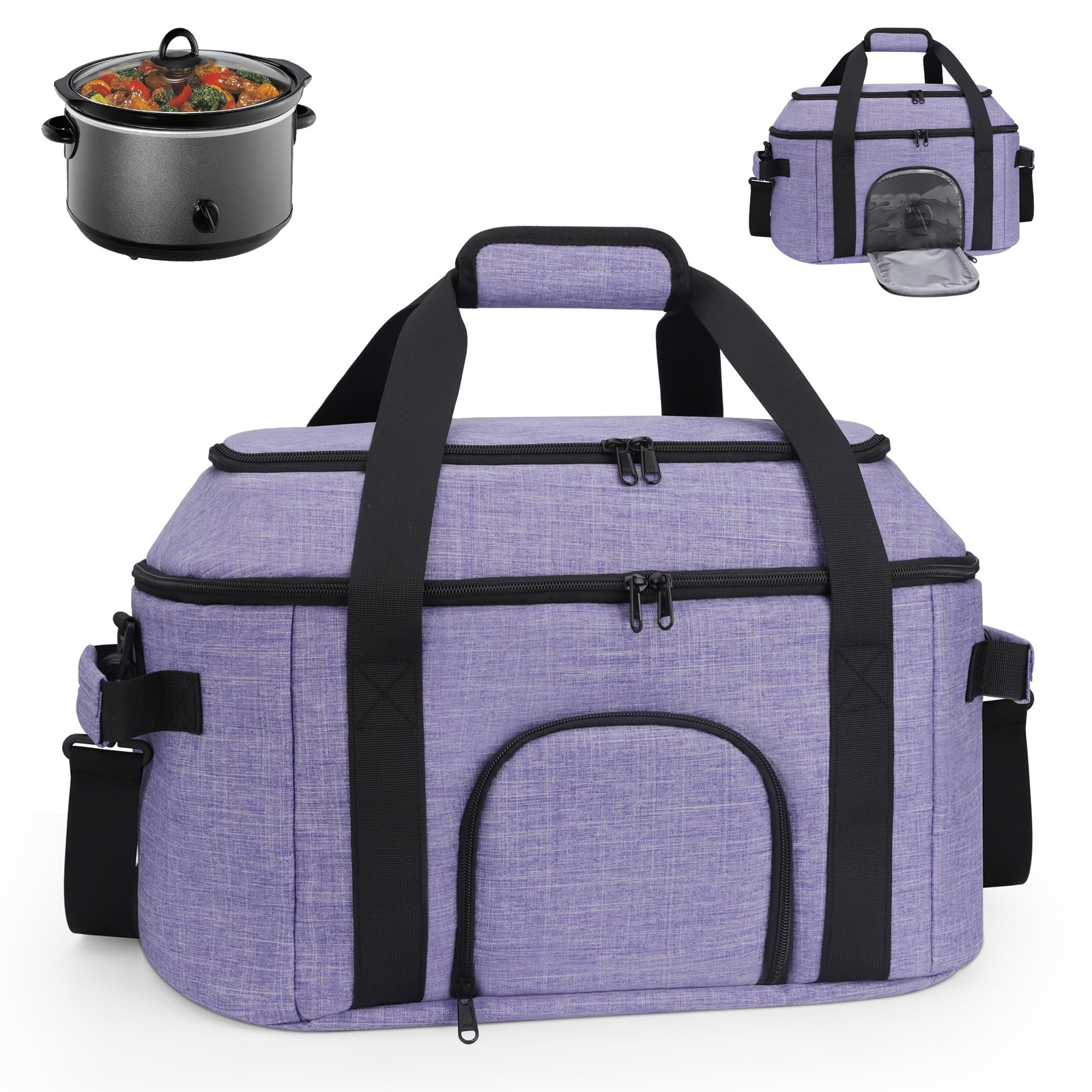 DD DEVILLI Double-Layer Slow Cooker Carrying Bag for 6-8 Quart CrockPot and H...