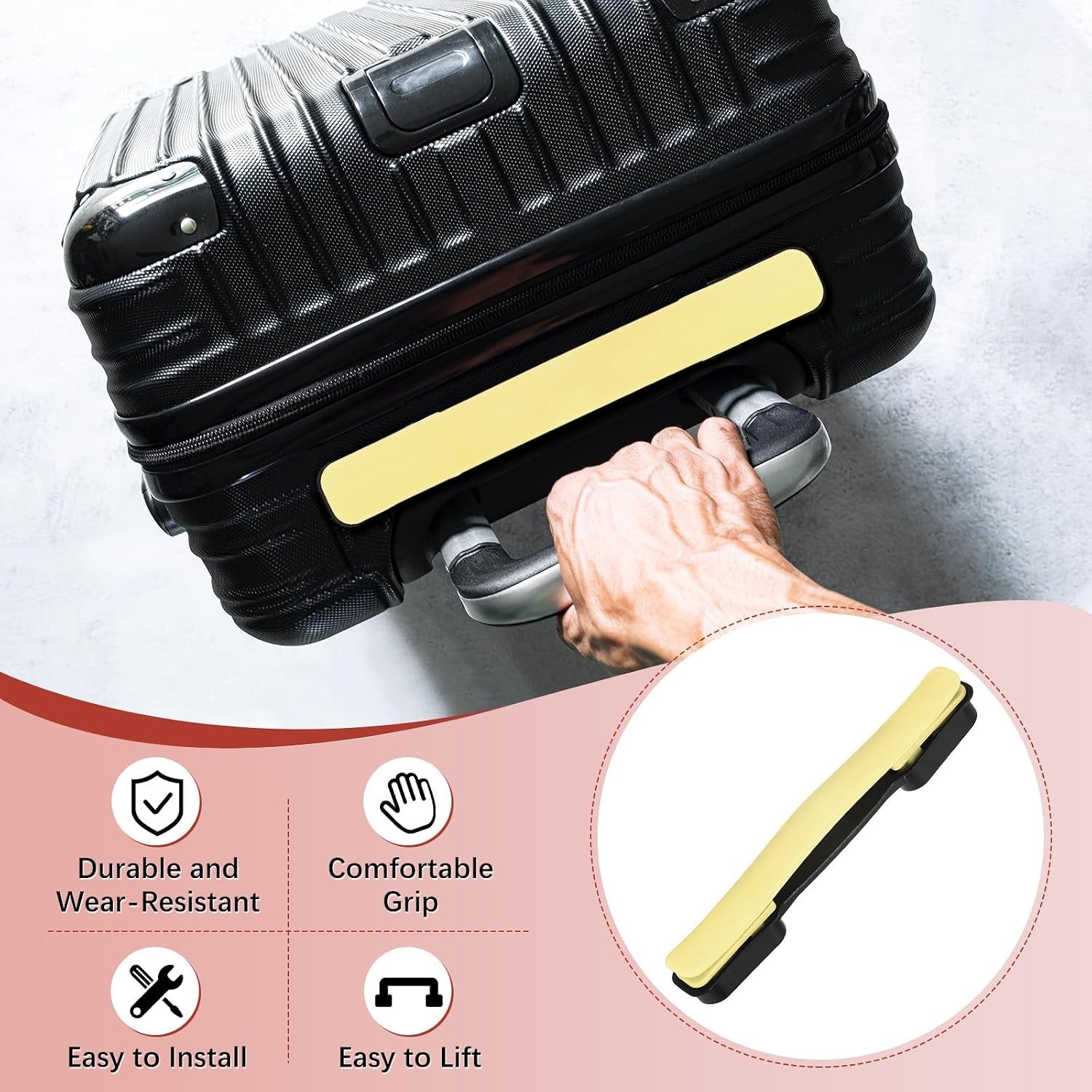 Luggage Replacement Handle [1PCS] -Plastic Handle Grip Carry Strap with Screw...
