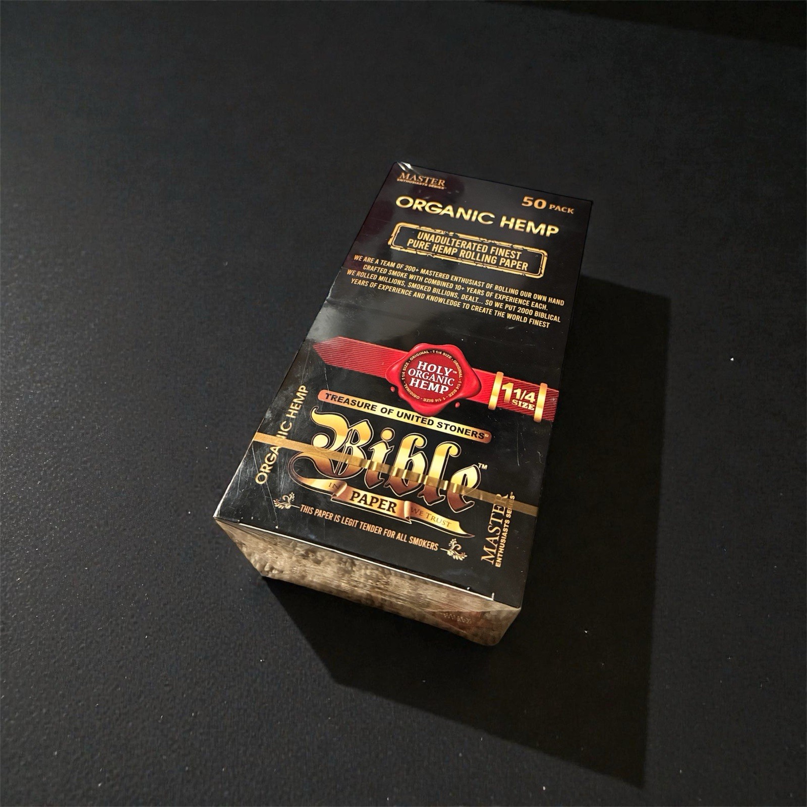 Organic Hemp Bible Rolling Paper 100% Hemp 1 Box 50 Packs Natural Hemp