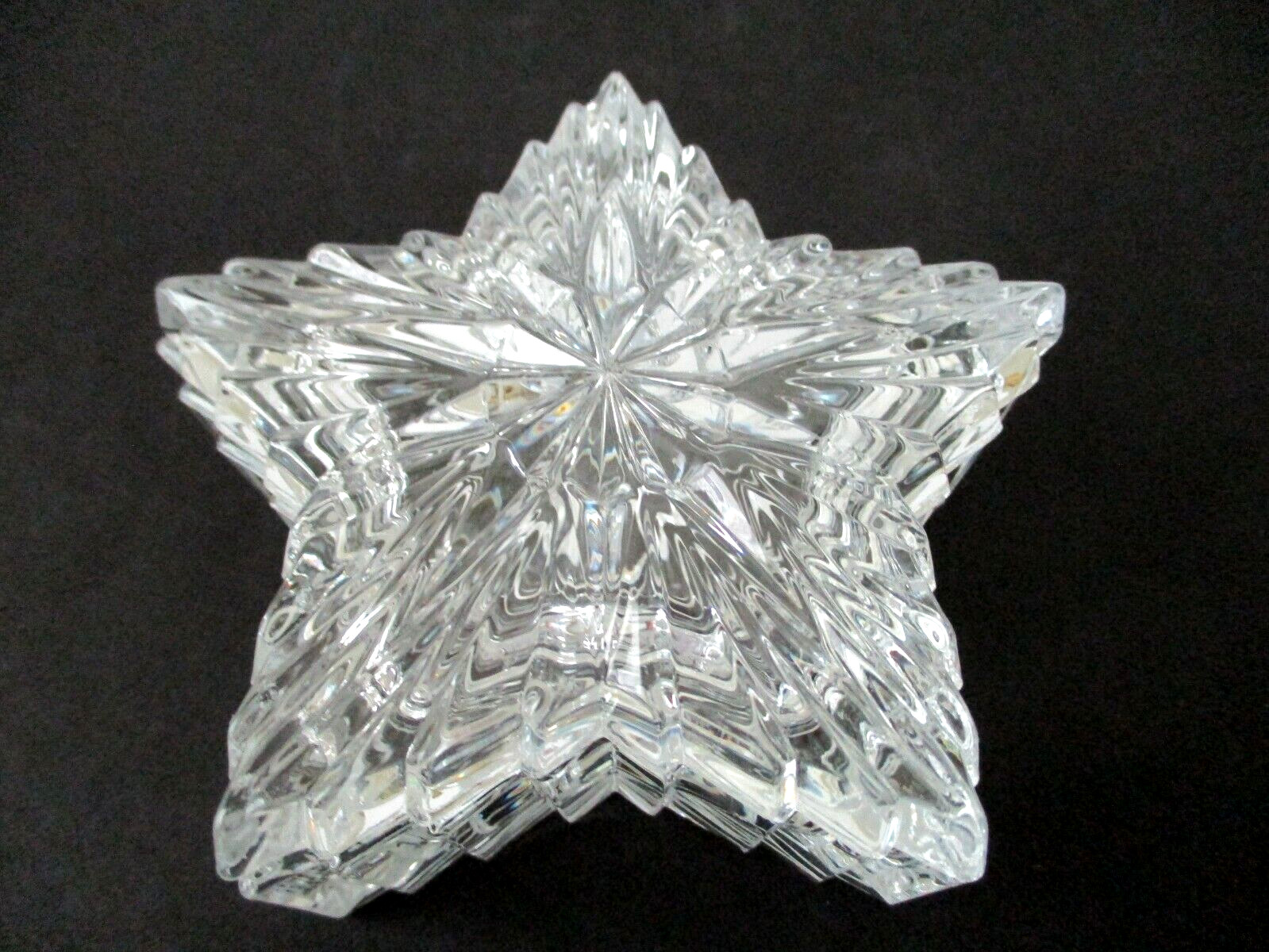 Lead Crystal STAR Jewelry Trinket Box