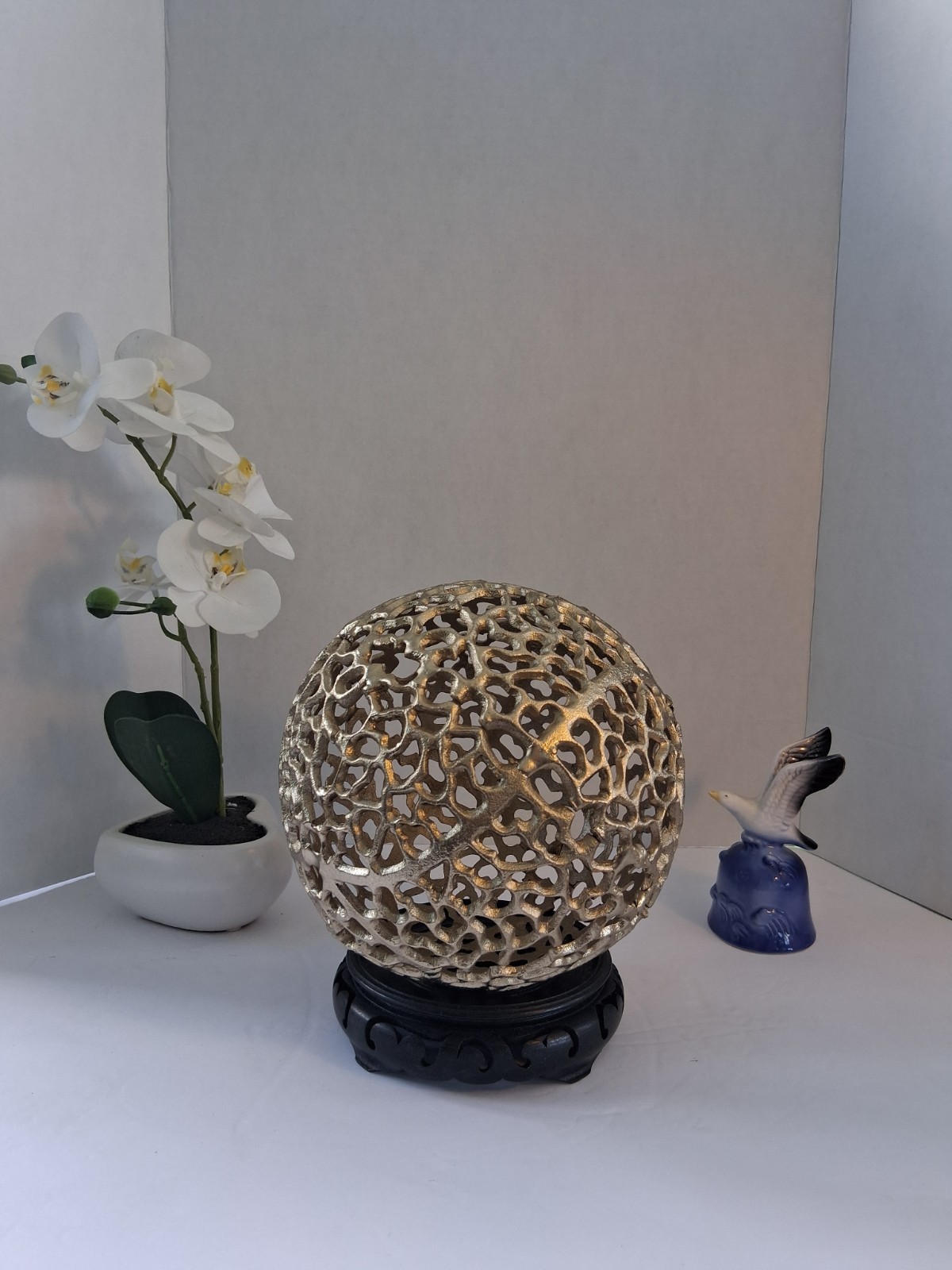 Metallic Gold Fillagree Sphere/Orb
