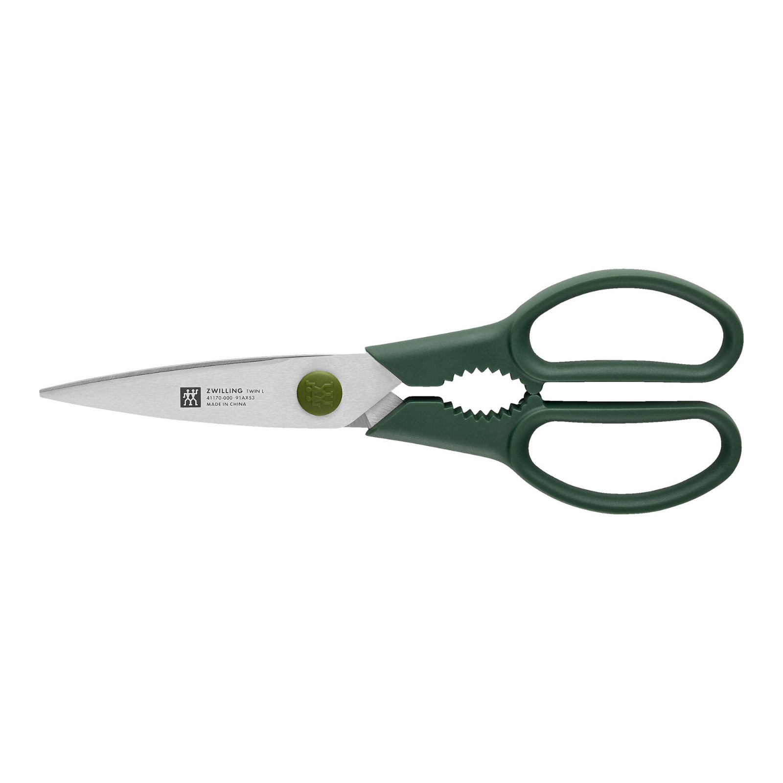 ZWILLING Twin L 8-Inch Kitchen Shears, Food Scissors for Poultry, Herbs -Green
