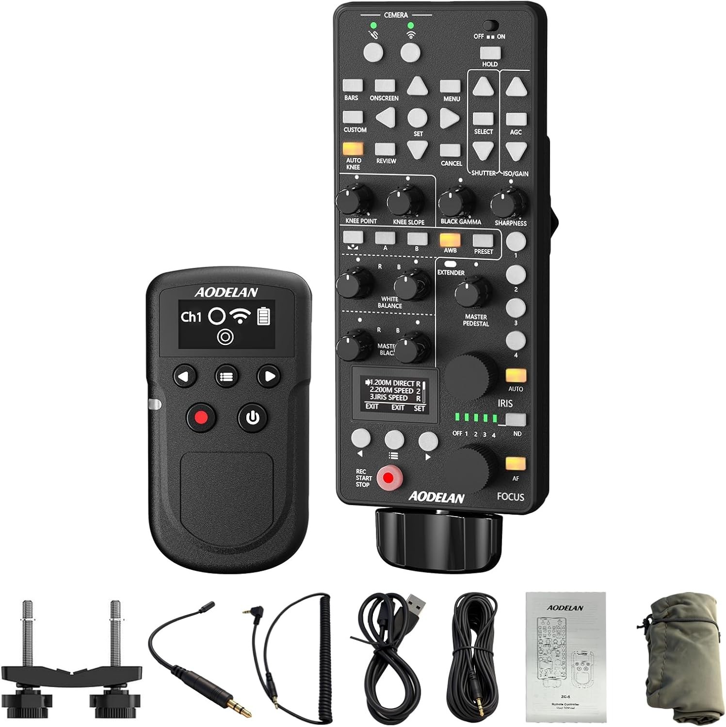 AODELAN Wireless LANC Remote for Canon Camcorders Replace RC-V100 IRIS Zoom