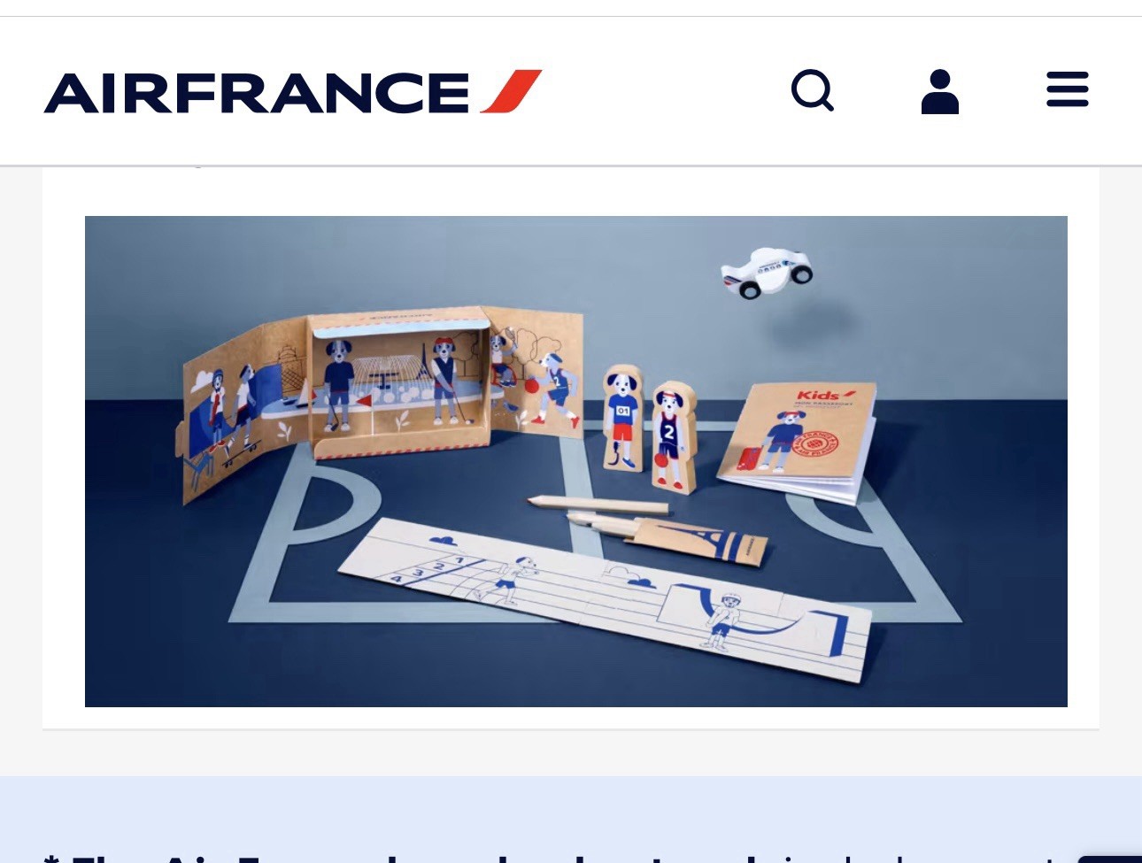 Air France travel toy and Activity Kit NEW Figurines, Puzzle, Colored Pencils
