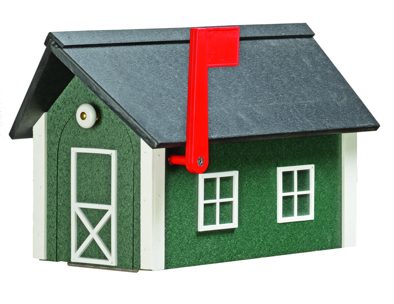 Amish-Made Standard Poly Mailboxes with Poly Roofs