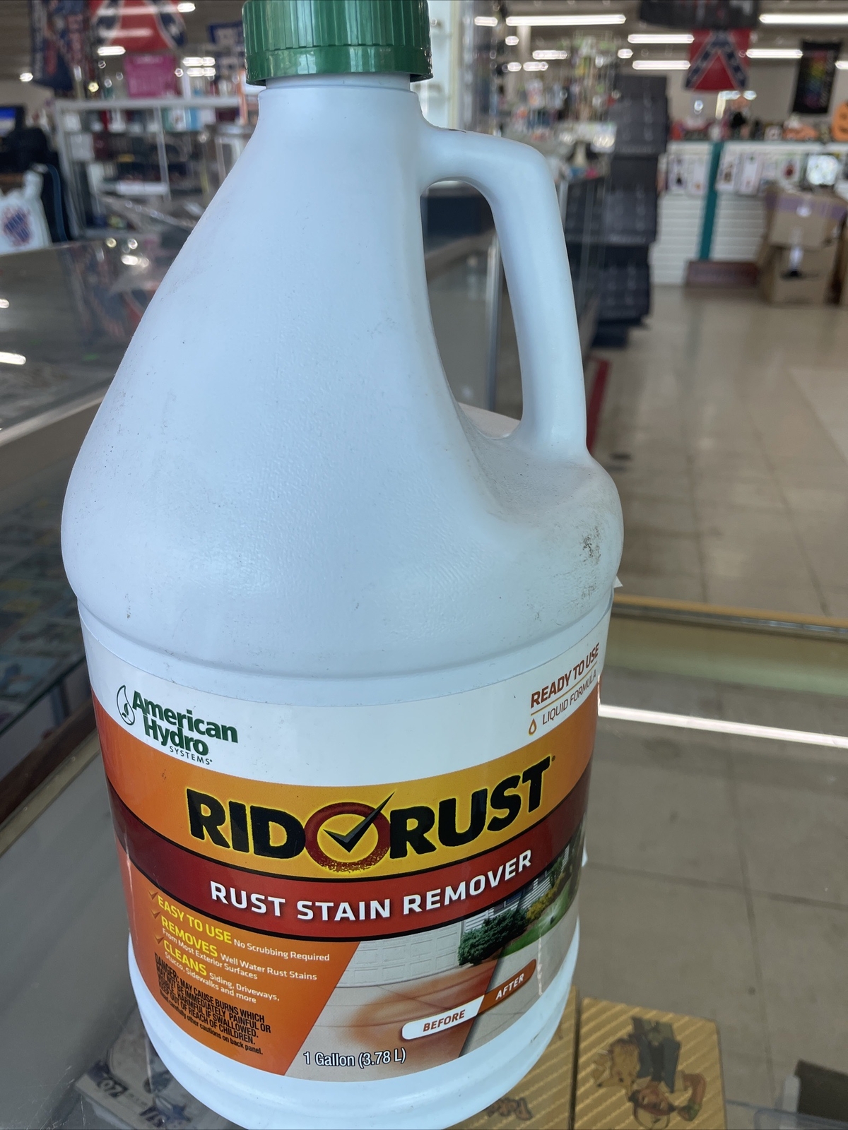 Rid O Liquid Rust Stain Remover, 1-Gallon 128 Fl Oz Cleans Easy Ready-to-Use