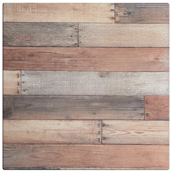 36'' Square All-Weather Restaurant Table Top with Textured Mixed Laminate Top
