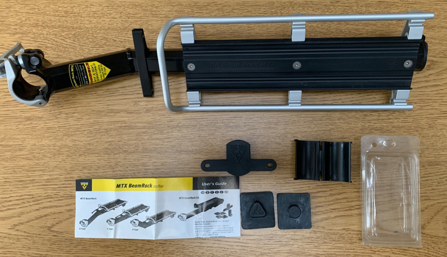 Topeak MTX QR Beam Rack Quick Release Bicycle Rear Rack, V Type