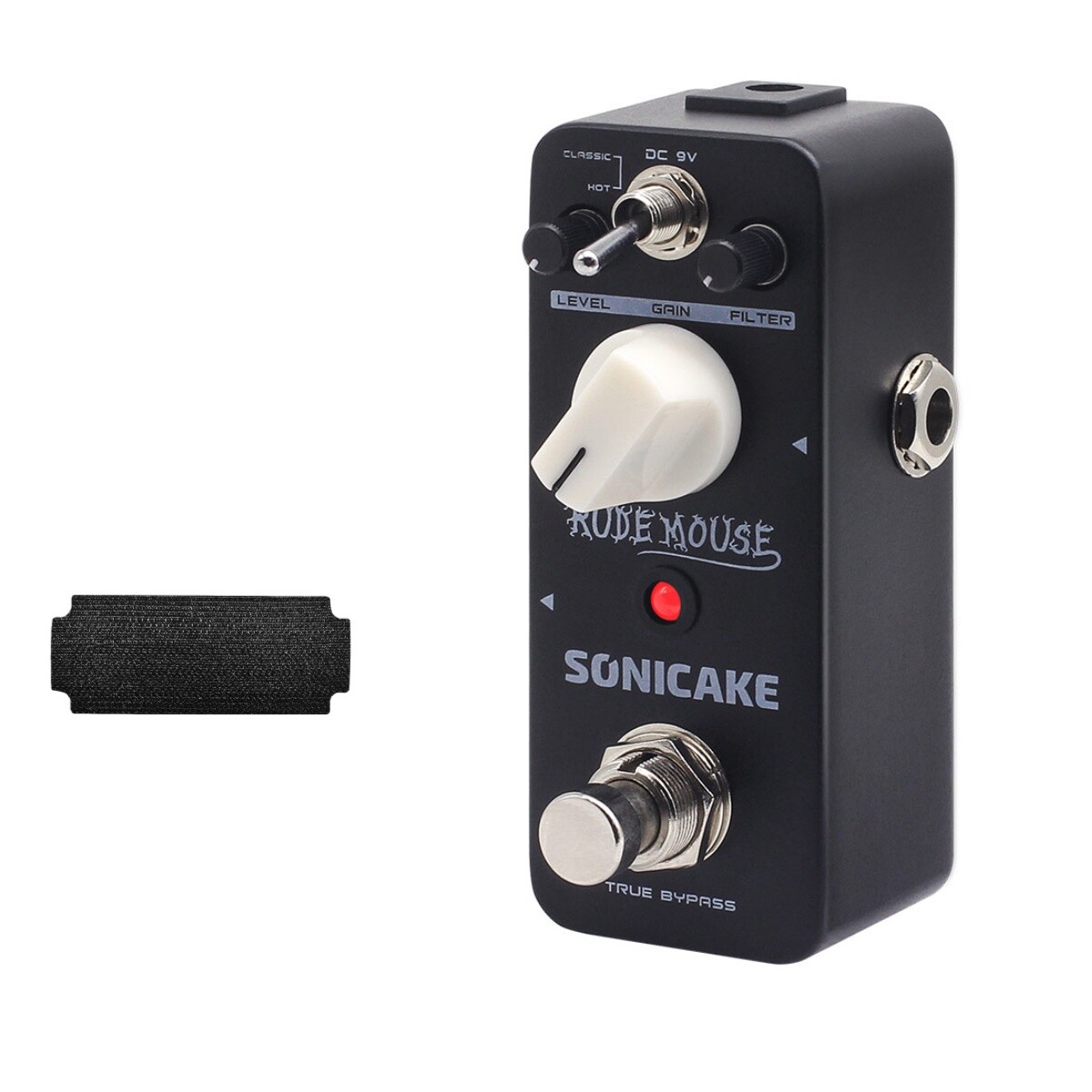 SONICAKE Bypass Underground Overdrive Distortion Fuzz Pedals Hook and Loop TAPE