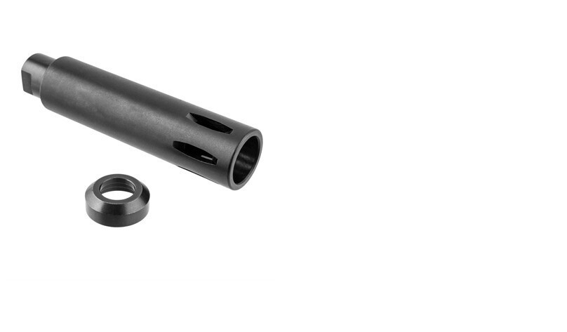 Muzzle Brake / Device, XM177 STYLE, VIETNAM ERA, 4.34" L., 1/2-28,  open slots!