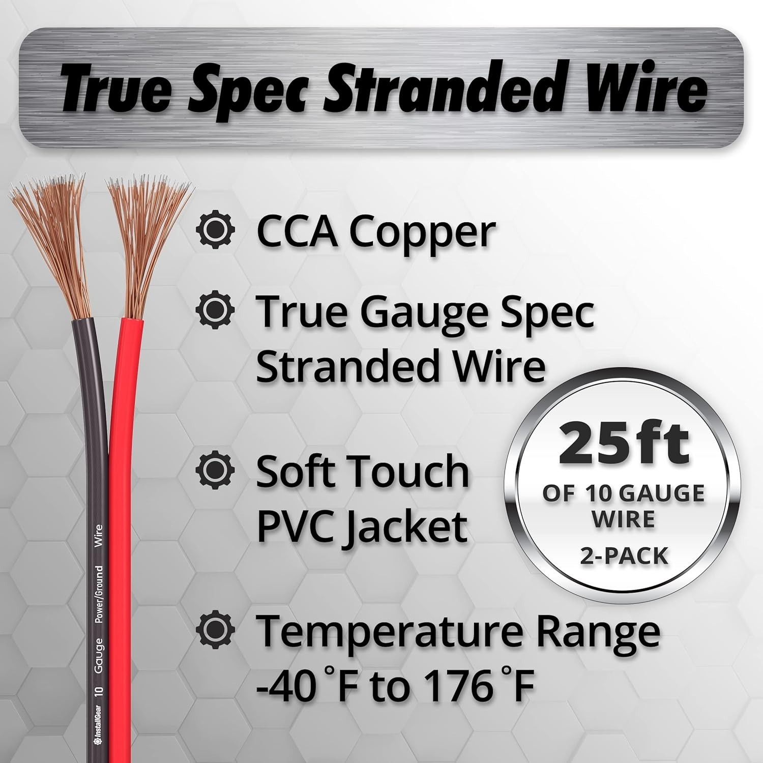 High-Performance 4 Gauge Battery Cable - 50ft CCA Copper Wire for Optimal Wiring
