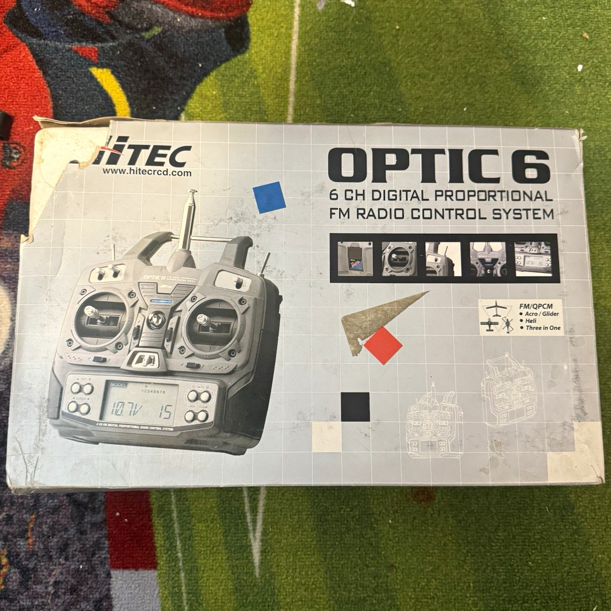 HiTEC Optic 6 6CH FM Digital Proportional RC Console Transmitter OPTIC 6