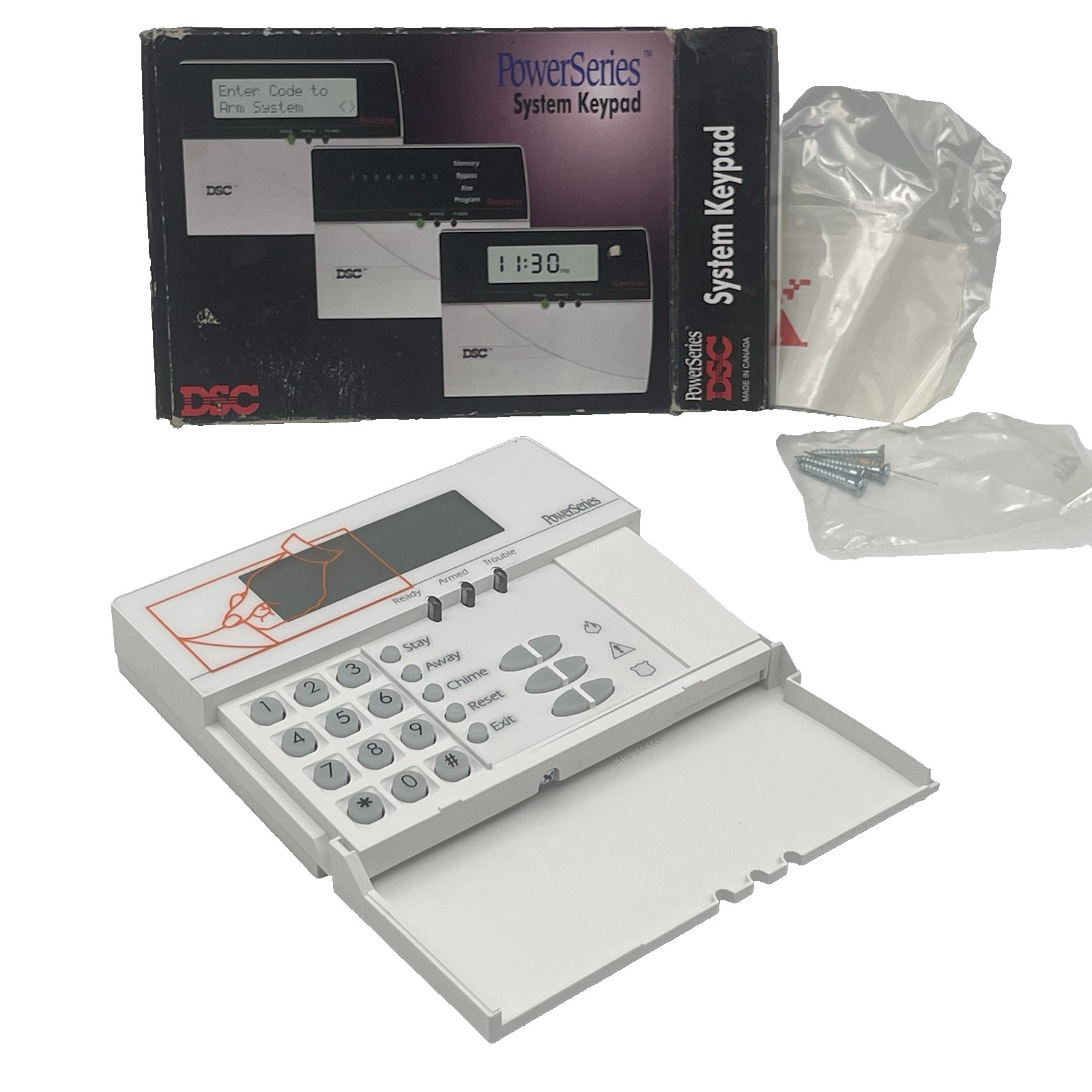 Vintage DSC PowerSeries System Keypad Alarm Control Panel 2002 New Open Box