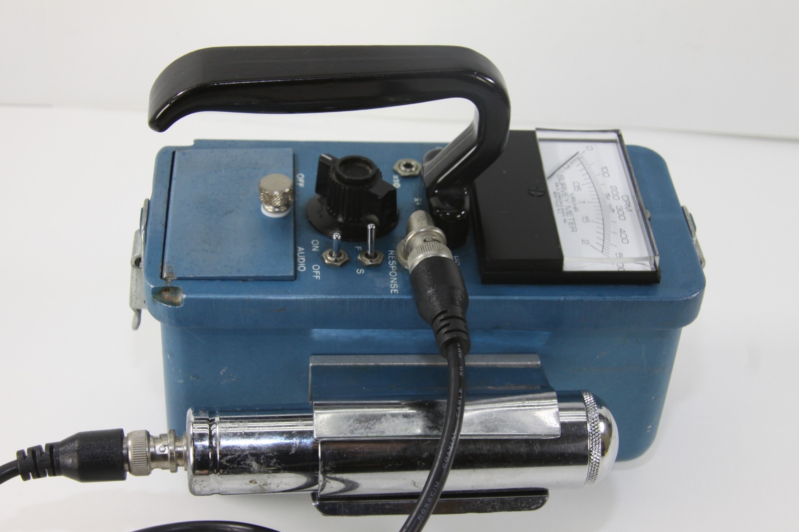 WM B JOHNSON GSM 10S GEIGER COUNTER/SURVEY METER w BETA GAMMA PROBE