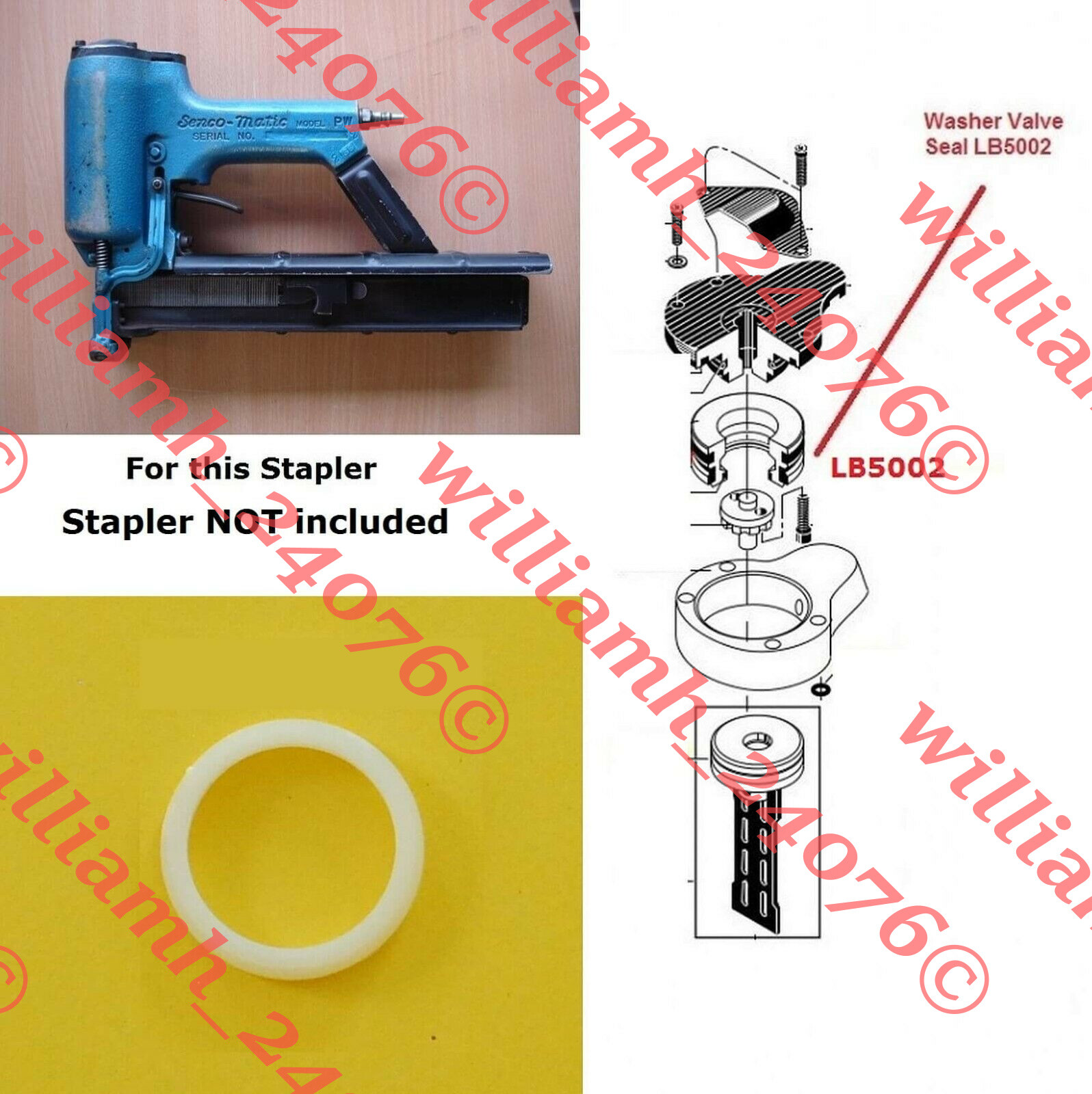 Senco Stapler PW PW-2 Washer Firing Valve Seal LB5002