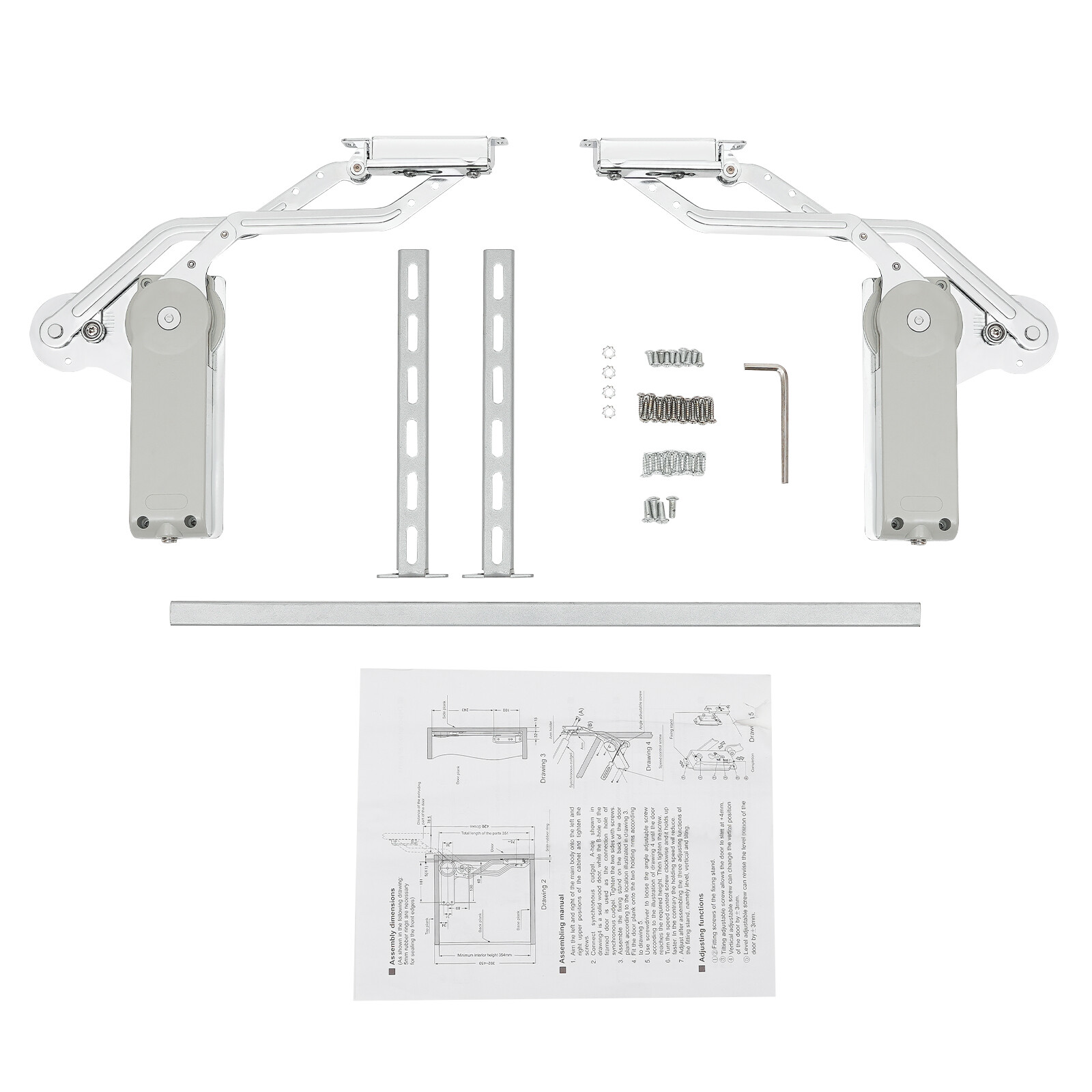 Adjustable Mounting Hydraulic Buffer Cabinet Door Hinges Arm Mechanism Hinges