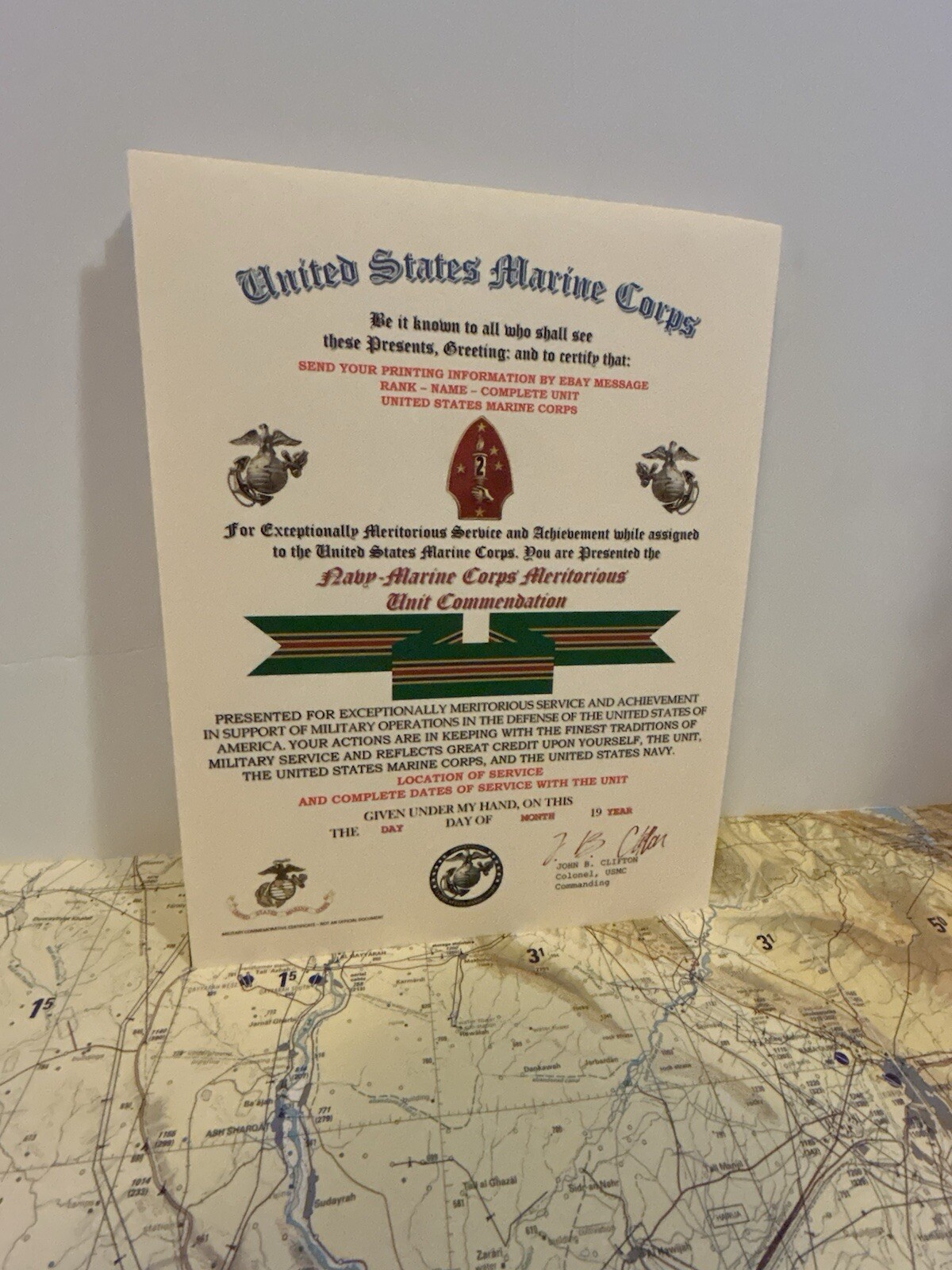 U.S.M.C. / 2ND MARINE DIVISION - NAVY/MARINE CORPS MERITORIOUS UNIT COMMENDATION