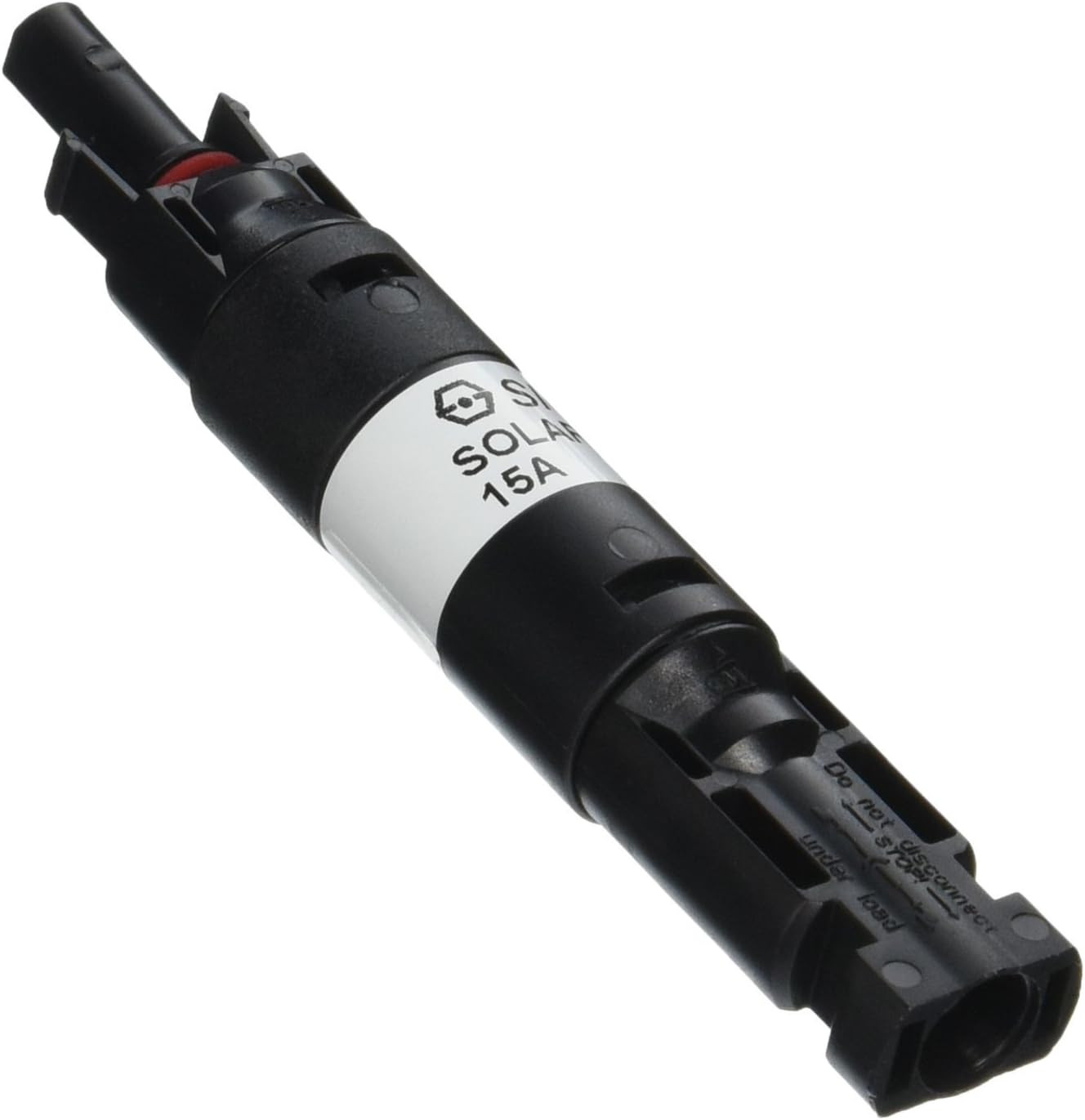 15A Male and Female Connector Waterproof In-Line Fuse Holder W/Fuse, Black