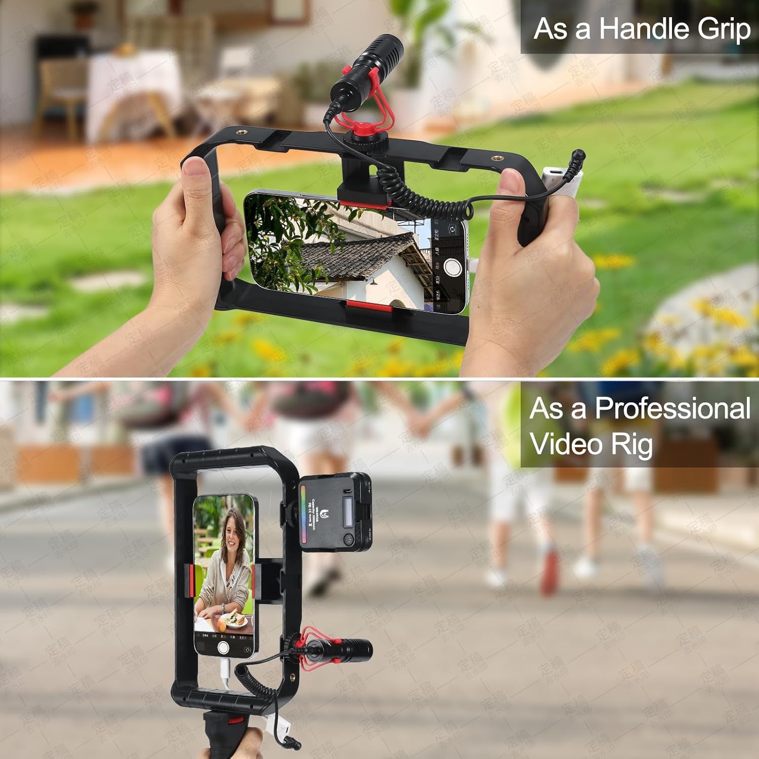Universal Smartphone Vlogging Rig Handheld Grip Stabilizer Tripod Mount Mobile