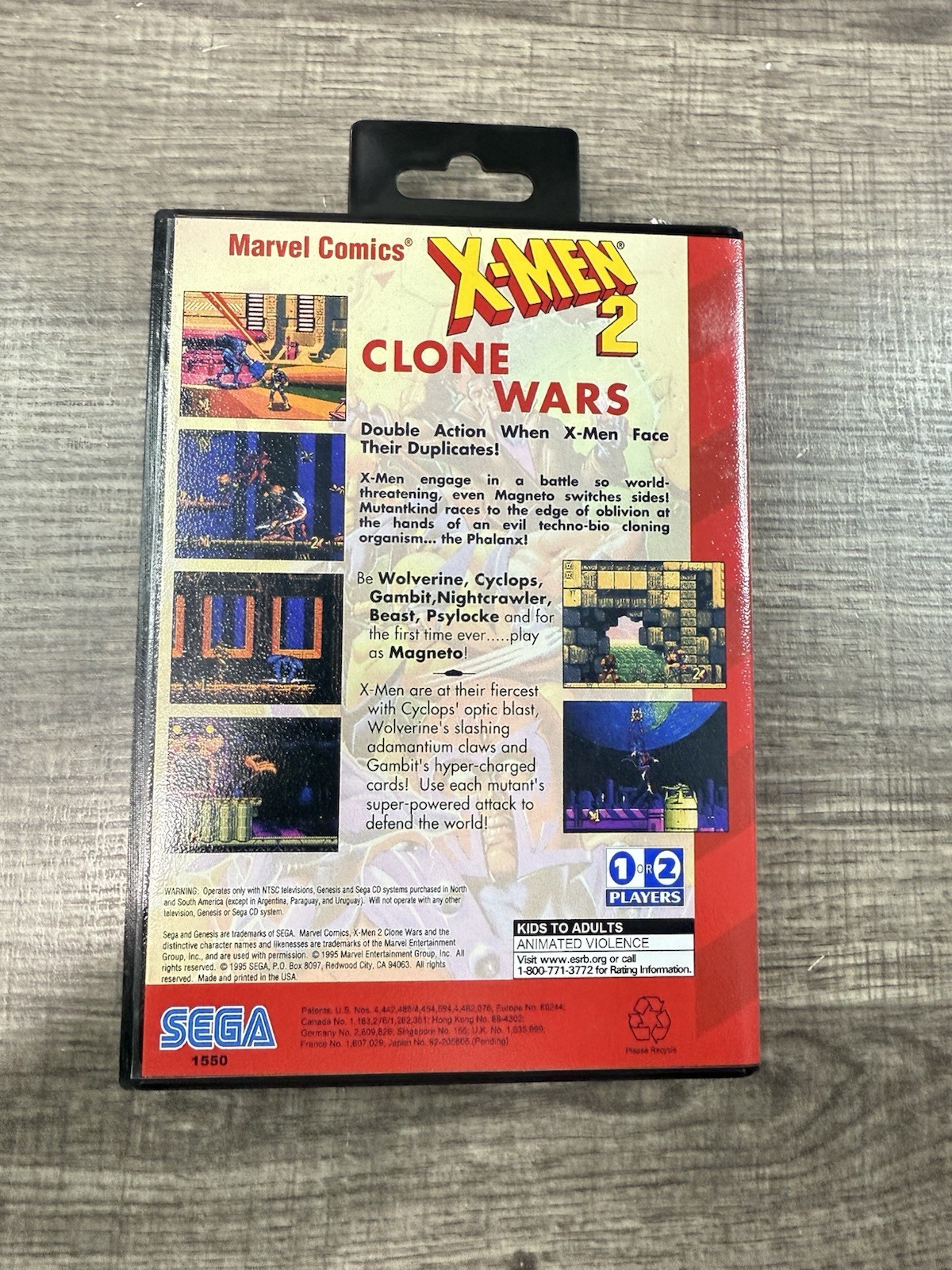 X-Men 2 Clone Wars Custom Game Case For Sega Genesis *NO GAME*