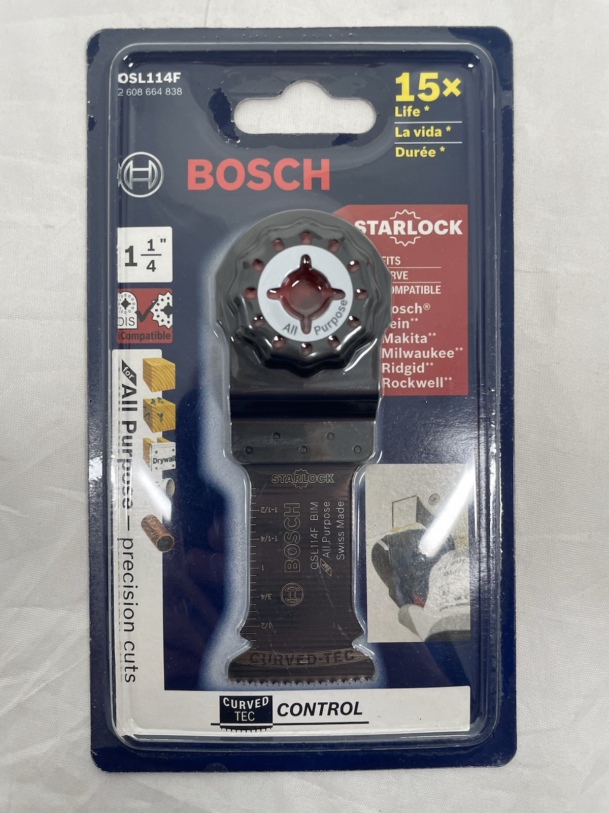 Bosch OSL114F Starlock 1-1/4" Oscillating All-Purpose Plunge Cut Blade