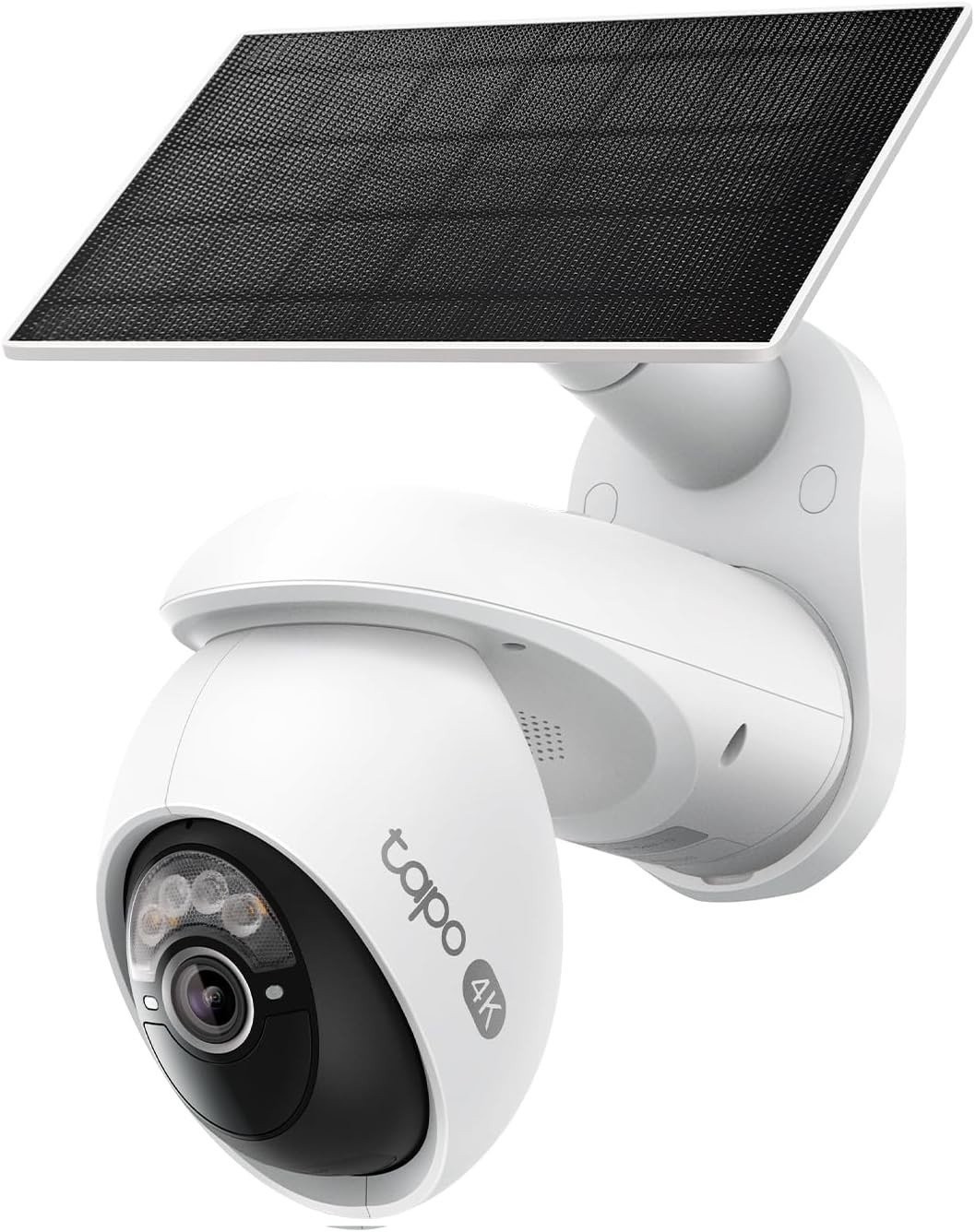 Tapo 4K Outdoor Camera Wireless, Battery Camera w/Solar Panel/Pan/Tilt/360° View