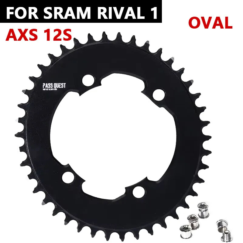 107 BCD 4 Bolts Oval Chainring for Road Bike Chainwheel AXS 11 11 12 Speed